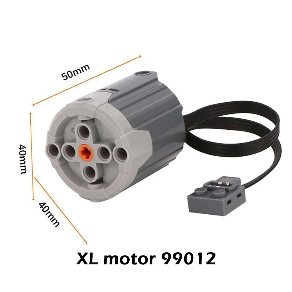 MOC Power Functions Servo Train Motor Battery Box Switch Light IR Remote Control Receiver Technical Parts Set Building Blocks