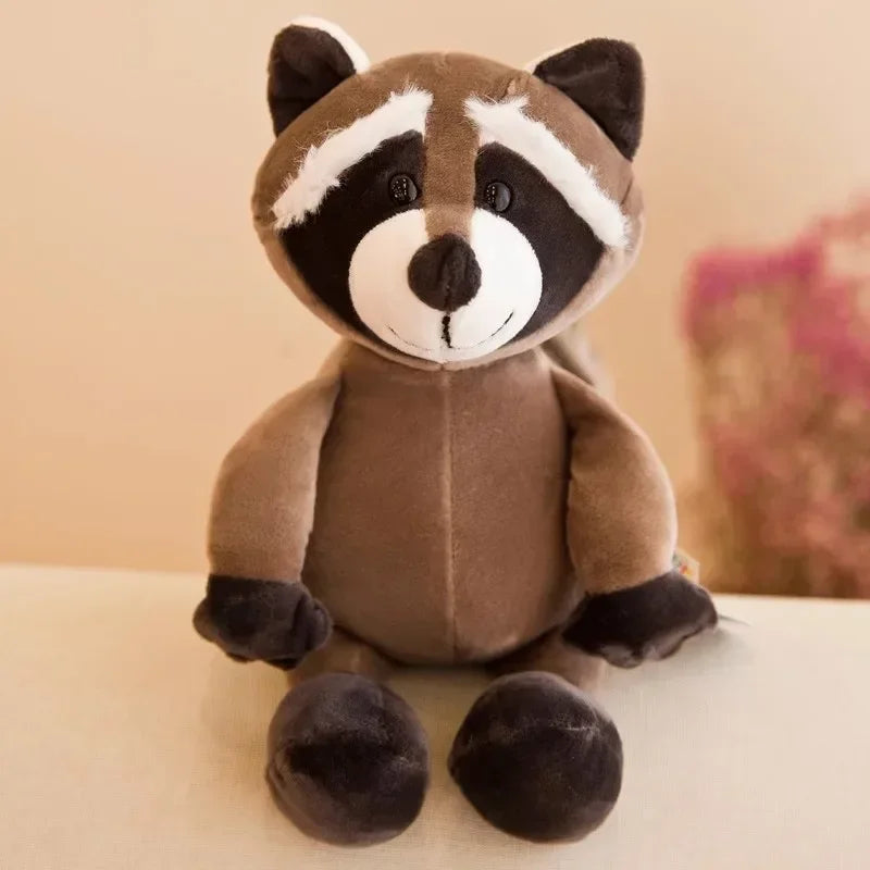25CM Kawaii Jungle Animal Plush Toys Forest Animal Plush Dog Zebra Elephant Lion Fox Giraffe Children's Toys Doll Birthday Gift