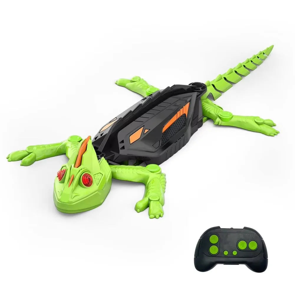 Wall Climbing RC Gecko Toy Rechargeable Remote Control Lizard with LED Eyes Dual Mode for Floor  Wall Gift for Kids Boys 3+