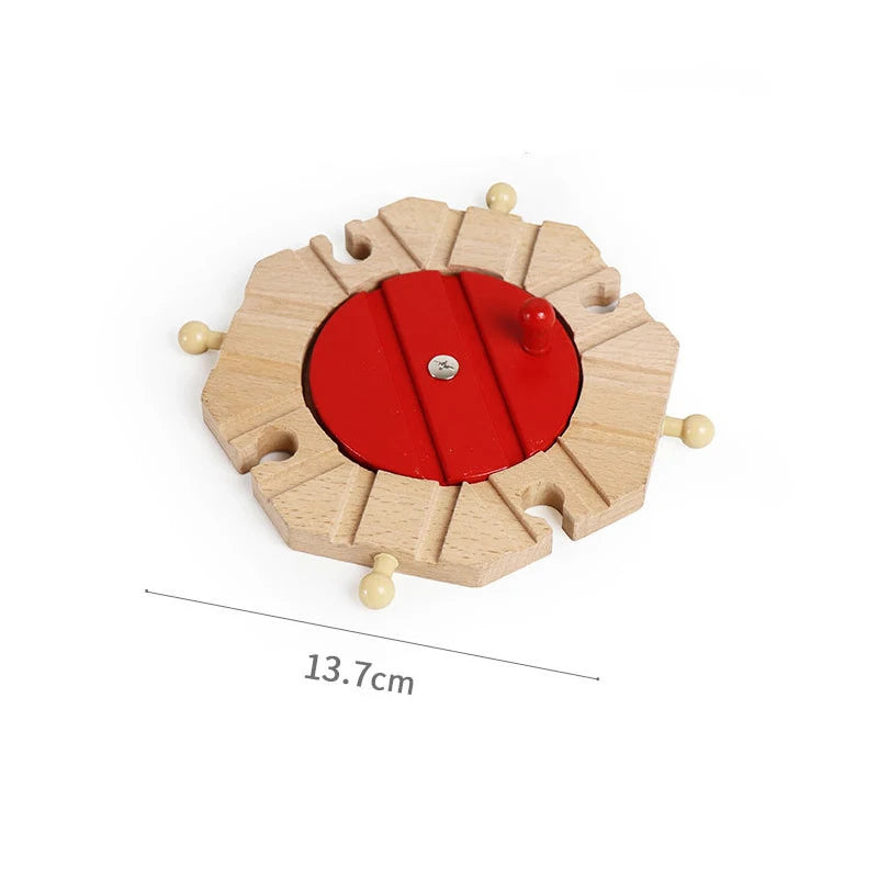 Wooden Train Track Toys Railway Rails Accessories Fit Thomas Train Road Connector Wood Railway Bridge Children Birthday Gifts