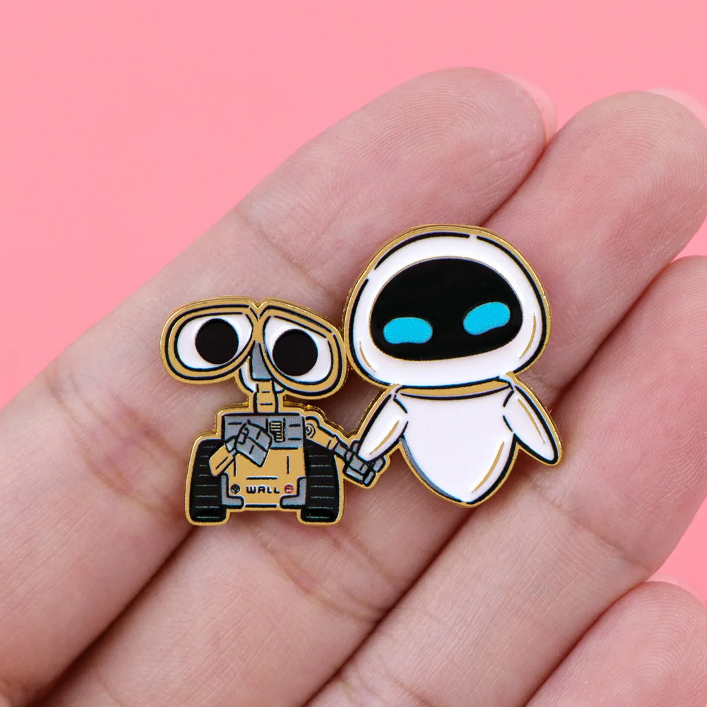 Cute Enamel Pin Cartoon Robot Brooch For Coat Women's Brooches Fashion Lapel Badges Jewelry Gift for Couple