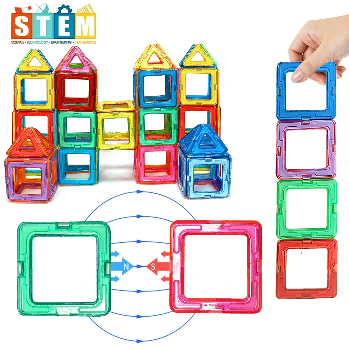 Magnetic Building Blocks – STEM Construction Set for Kids