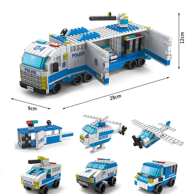 City Building Blocks – 6-in-1 Vehicle Set