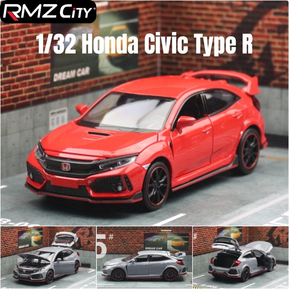 1:32 Diecast Toy Car – Pull Back Model with Sound & Light