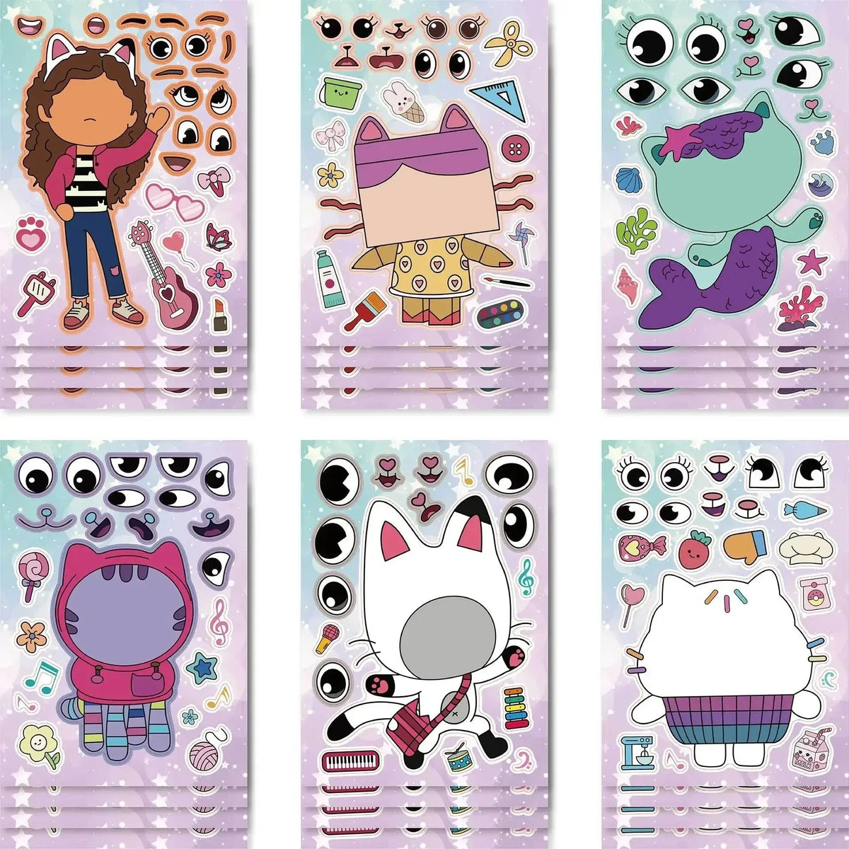 Cartoon Stickers – Waterproof DIY Graffiti Sheets for Kids