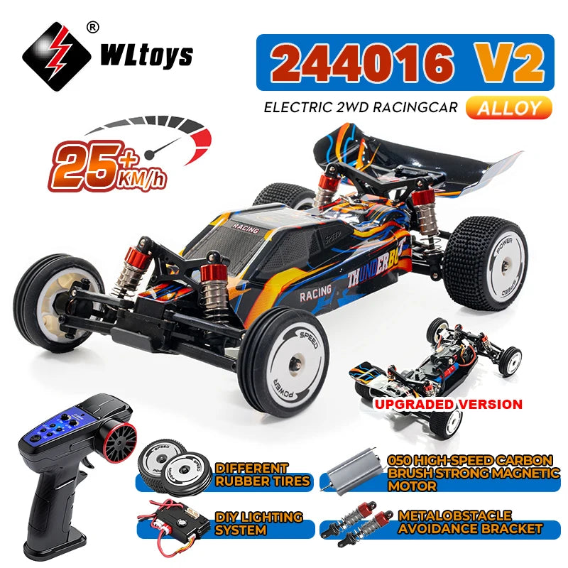 RC Racing Car 1:24 2WD Gyro Remote Control Car with 60M Range
