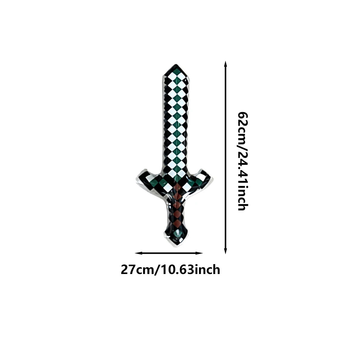 Pixel Style Toys Gemstone Sword Gold Sword Toys Home Games Inflatable Supplies Swords Christmas Gifts