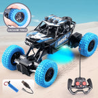 Remote Control Car with Flashing Lights, Rubber Wheels & Off-Road Design