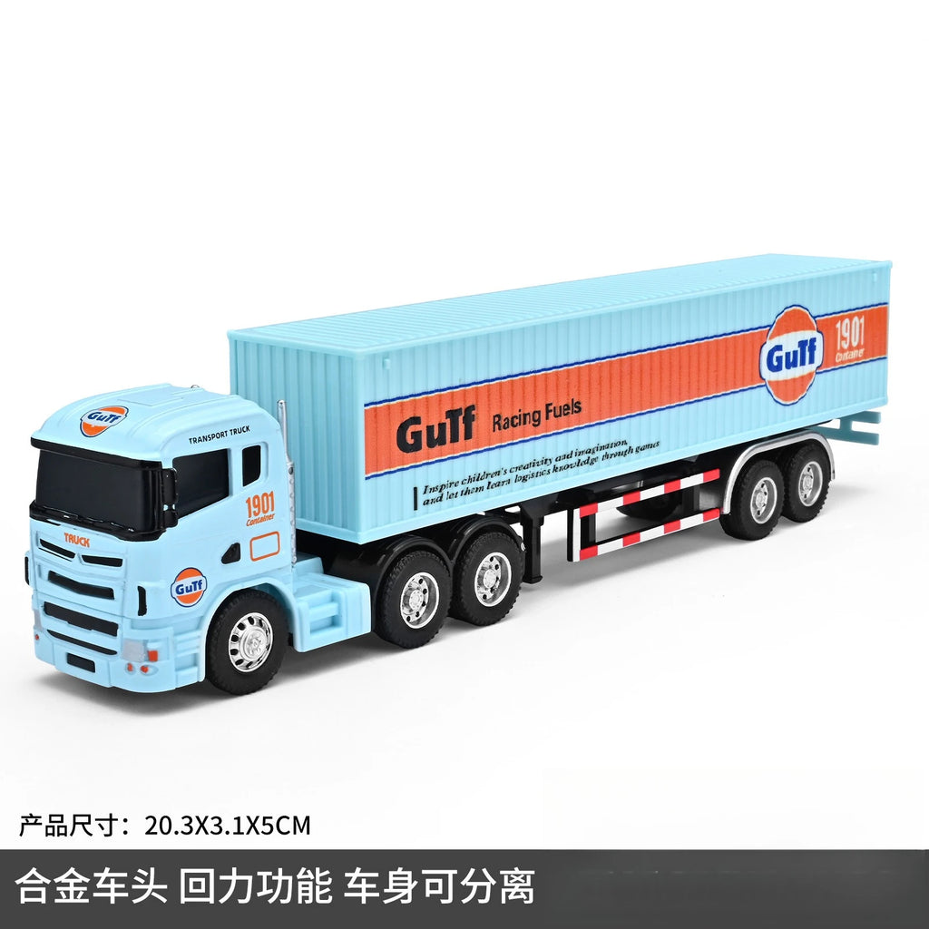 1:64 Diecast Truck Model – Alloy Container Vehicle Collectible