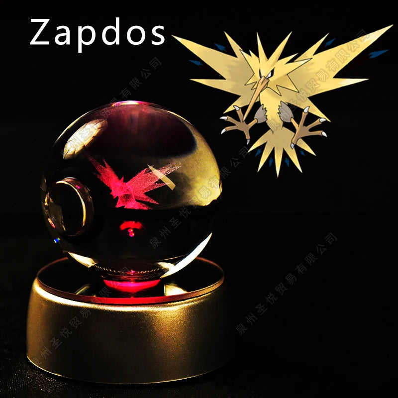 3D Crystal Ball Night Light – LED Glass Decorative Lamp