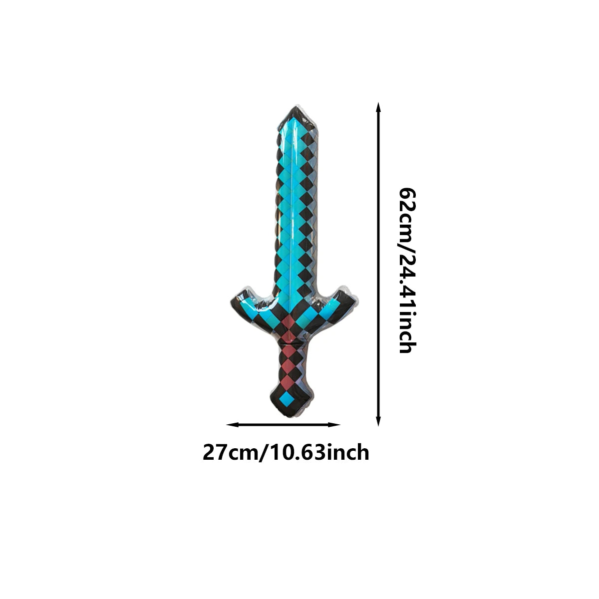 Pixel Style Toys Gemstone Sword Gold Sword Toys Home Games Inflatable Supplies Swords Christmas Gifts