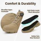 Halloween Men's Steel Toe Work Boots Water-Resistant Anti-Impact Puncture-Proof Tactical Hiking Boots for Industrial Outdoor Use