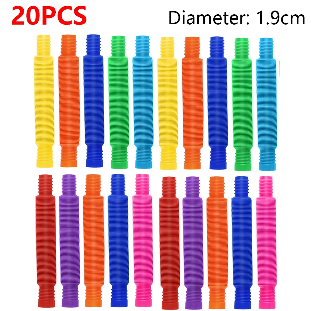 Telescopic Pop Tubes – Colorful Sensory Stretch Fidget Toys