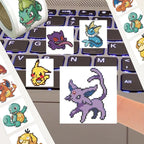 500pcs/Roll Cute Pixel Pokemon Pikachu Cartoon Anime Sealing Stickers DIY Laptop Decals Decoration Stiker Reward Gift Toys