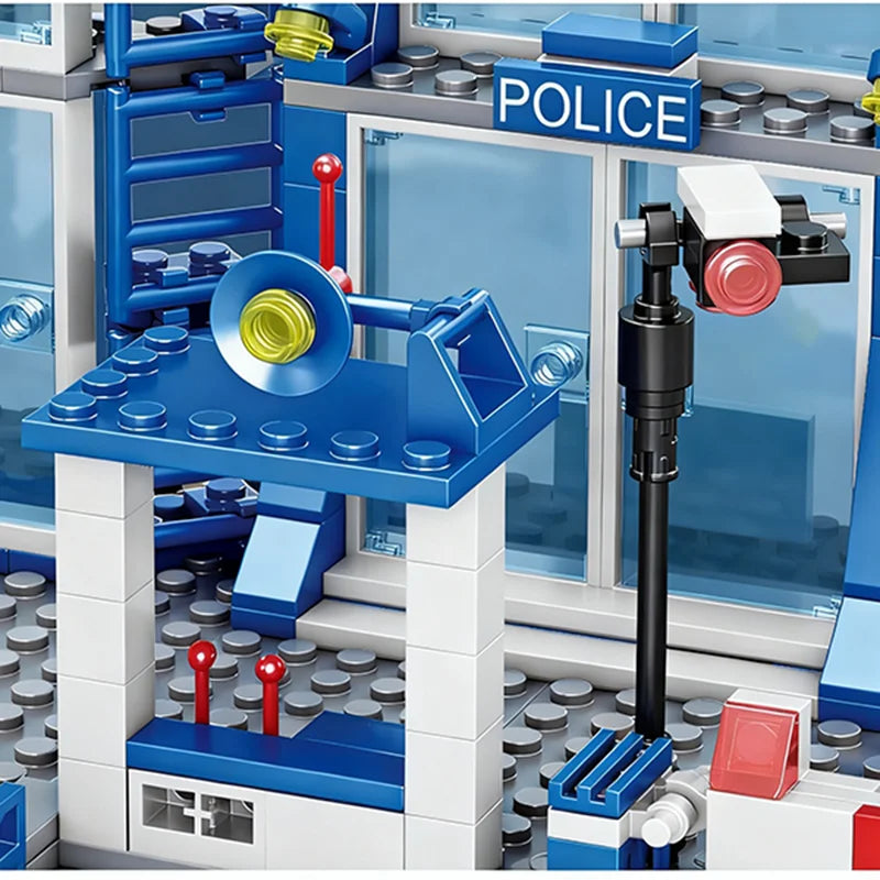 Police Station Building Set – City DIY Construction Model