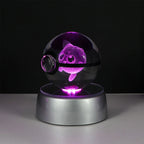 3D Crystal Ball Night Light – LED Decorative Display Lamp