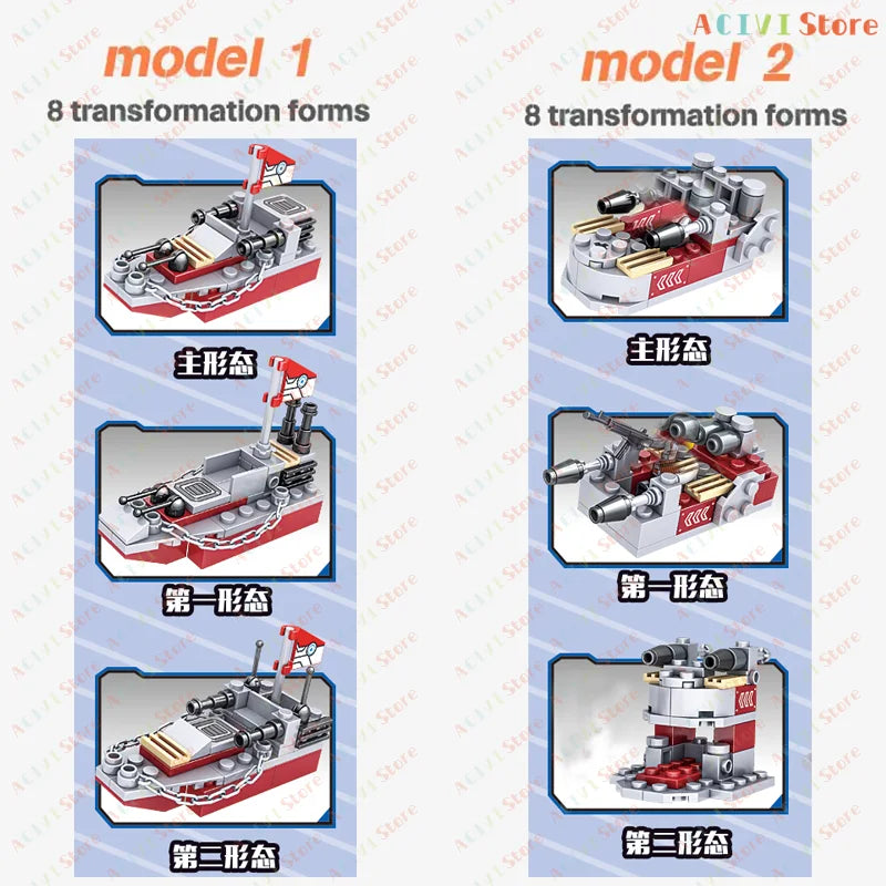 Ship Building Blocks Set – Ship & Aircraft Model Construction Kit