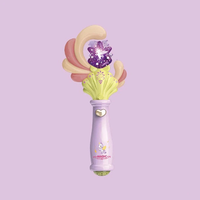 Princess Snow Wand Toy Fairy Girls Glowing Wands Christmas Halloween Children Toys Snowflake Light Sound Sticks Kid Cosplay