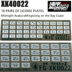 1:64 Alloy Car Model Alexen XK0001-XK0023 Metal License Plate Number Plate 1/64 Model Accessories Making Tools Hobbyist DIY