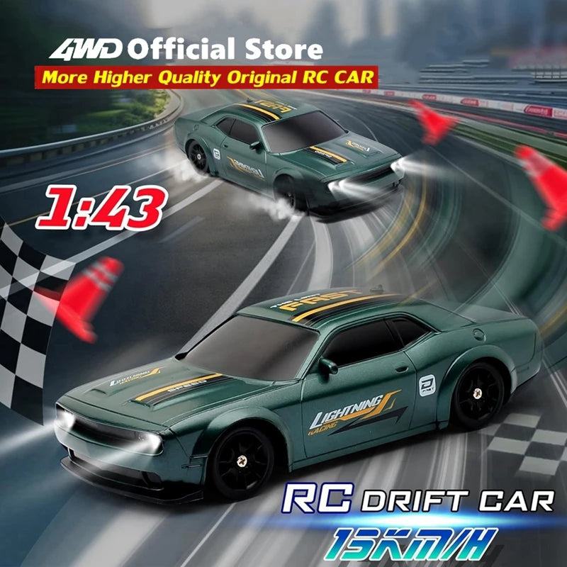 Remote Control Car 1:64 Mini Drift Racing Car with LED Lights