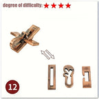 Metal Brain Teaser Puzzle – Challenging 3D Geometric Game