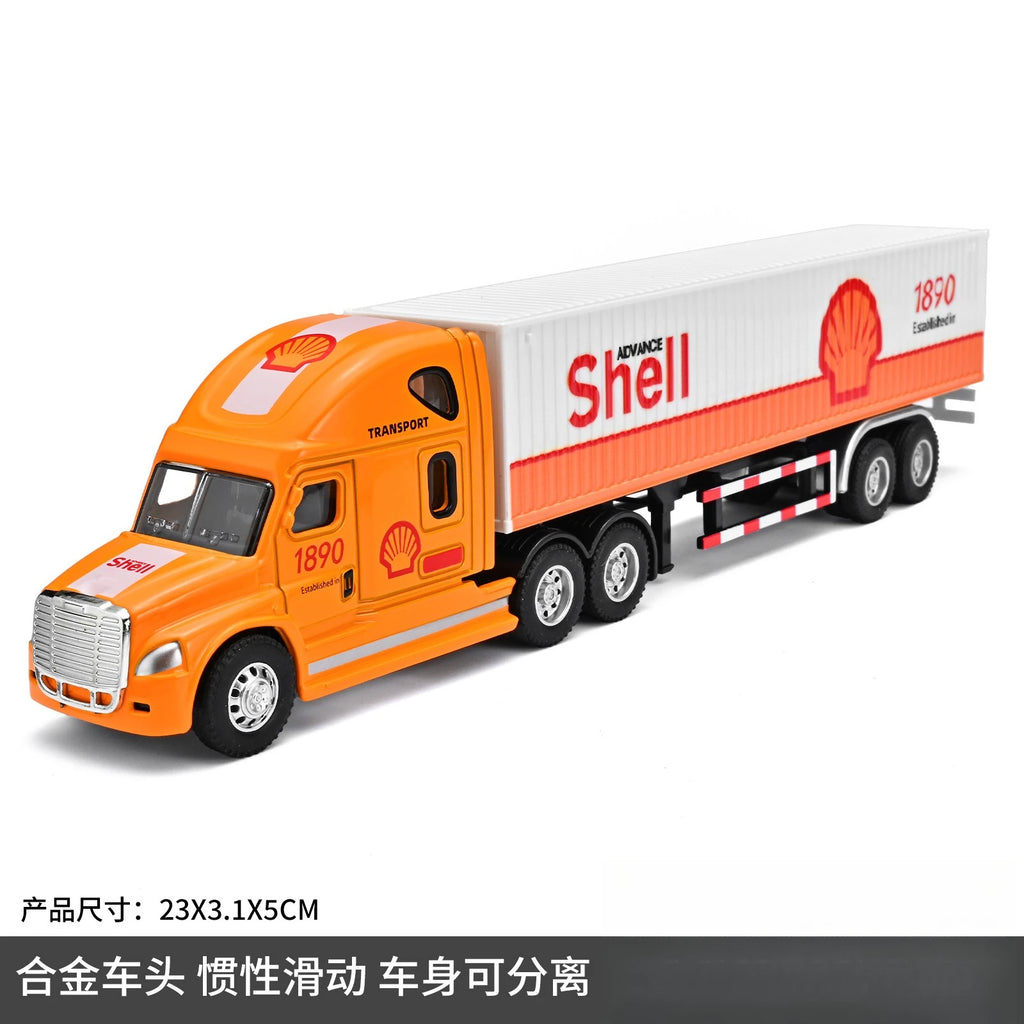 1:64 Diecast Truck Model – Alloy Container Vehicle Collectible