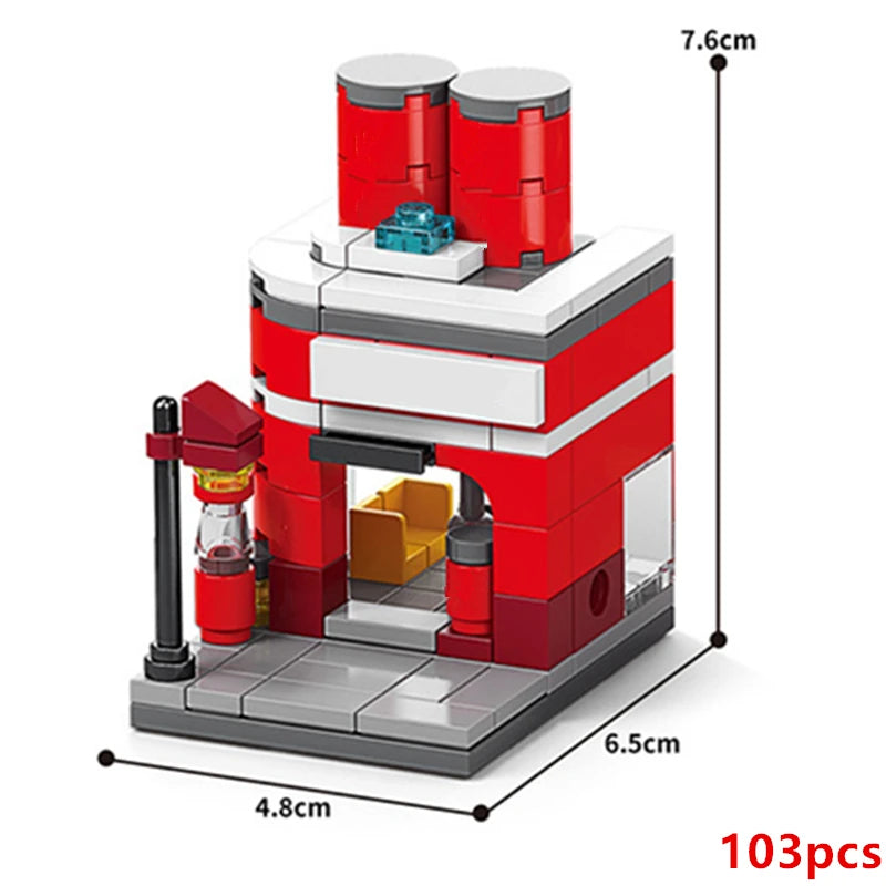 Mini Restaurant Building Blocks – Café & Food Store Kit