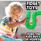 Pop Tubes Fidget Toy – Colorful Stretchy Sensory Tubes Set