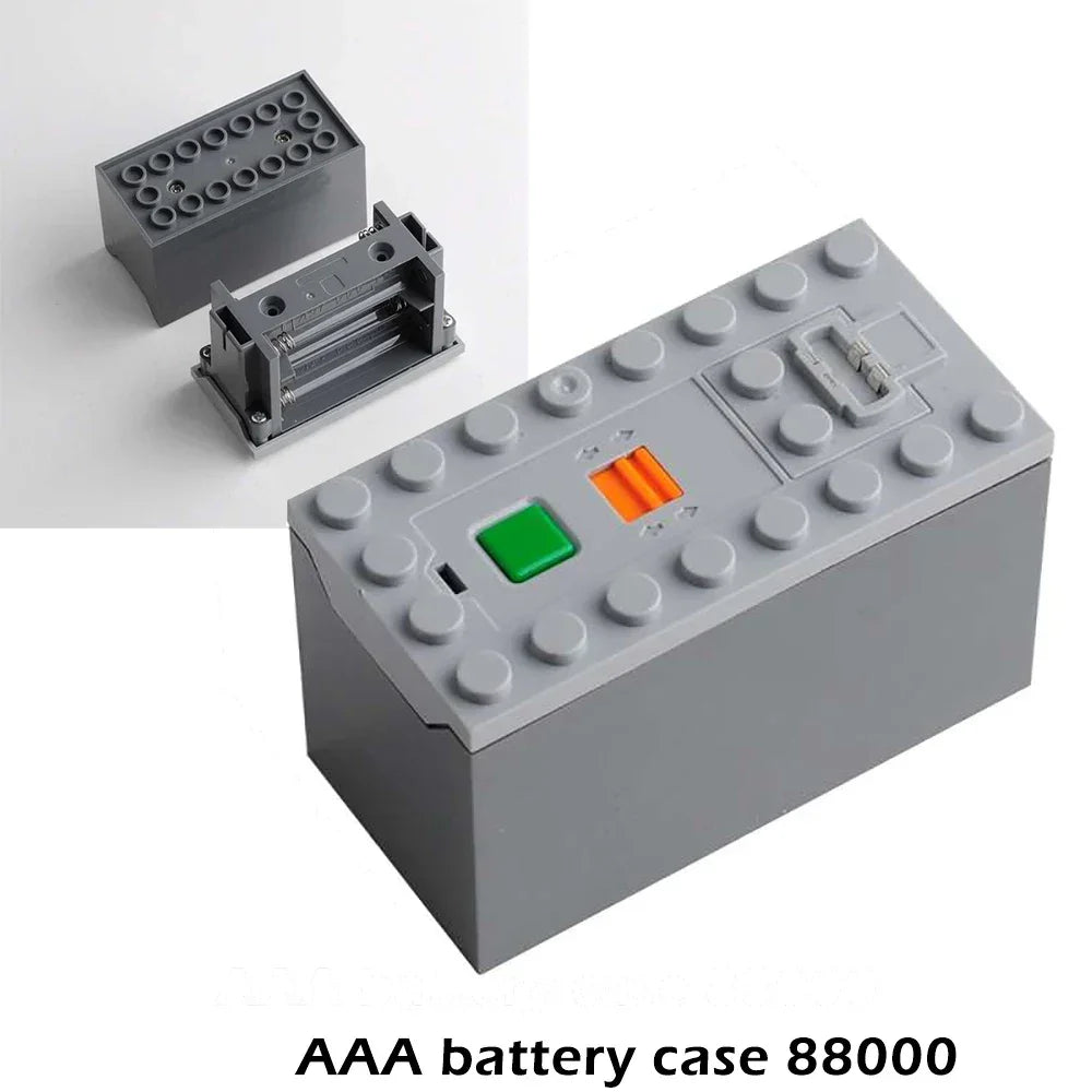 MOC Power Functions Servo Train Motor Battery Box Switch Light IR Remote Control Receiver Technical Parts Set Building Blocks