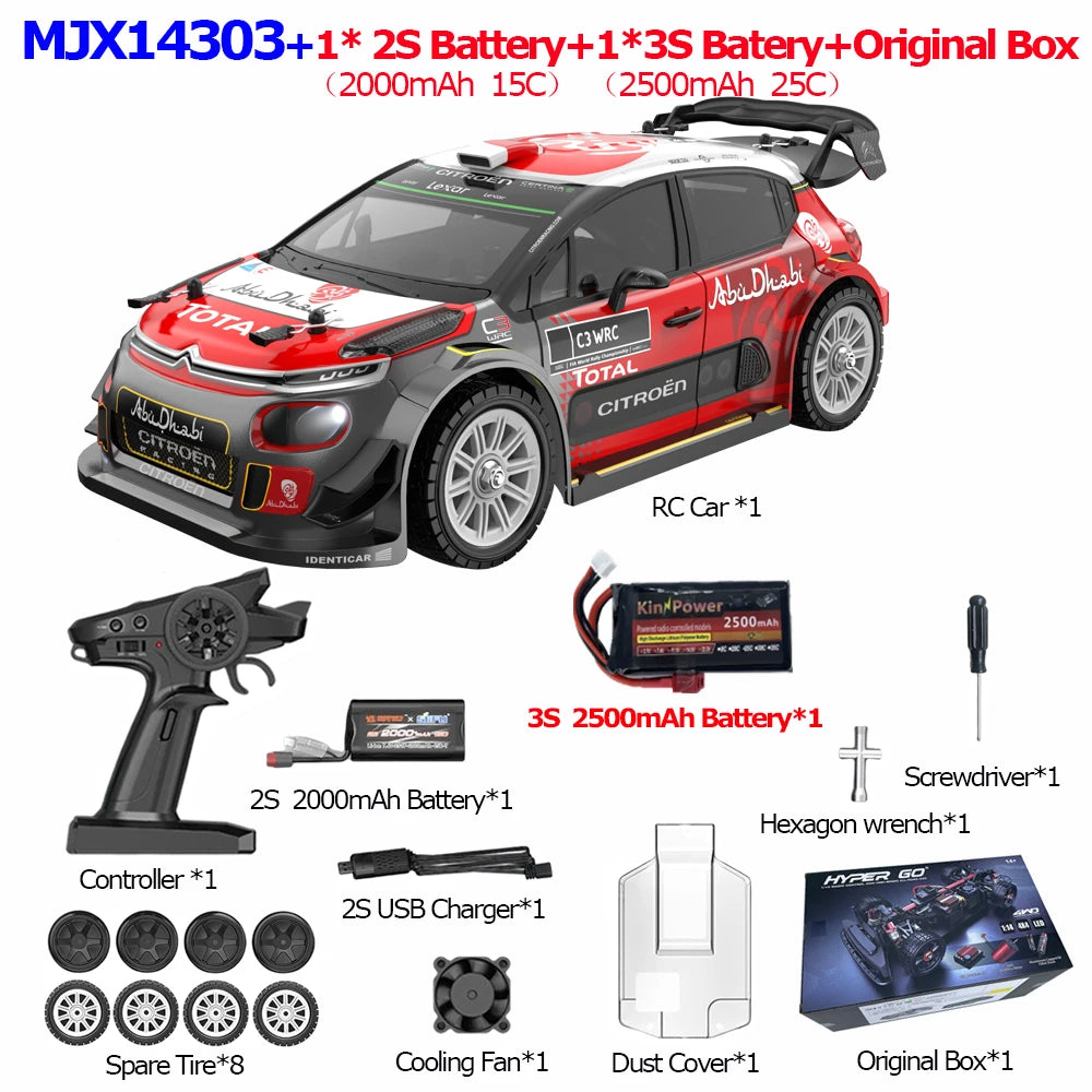 High Speed RC Car 1:14 4WD Brushless Off-Road Remote Control Truck