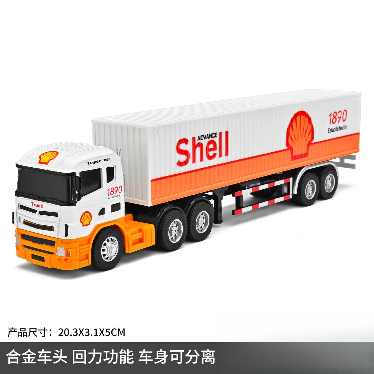 1:64 Diecast Truck Model – Alloy Container Vehicle Collectible