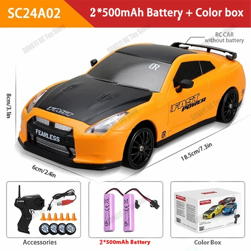 RC Drift Car 4WD Remote Control Car with LED Lights, 2.4GHz