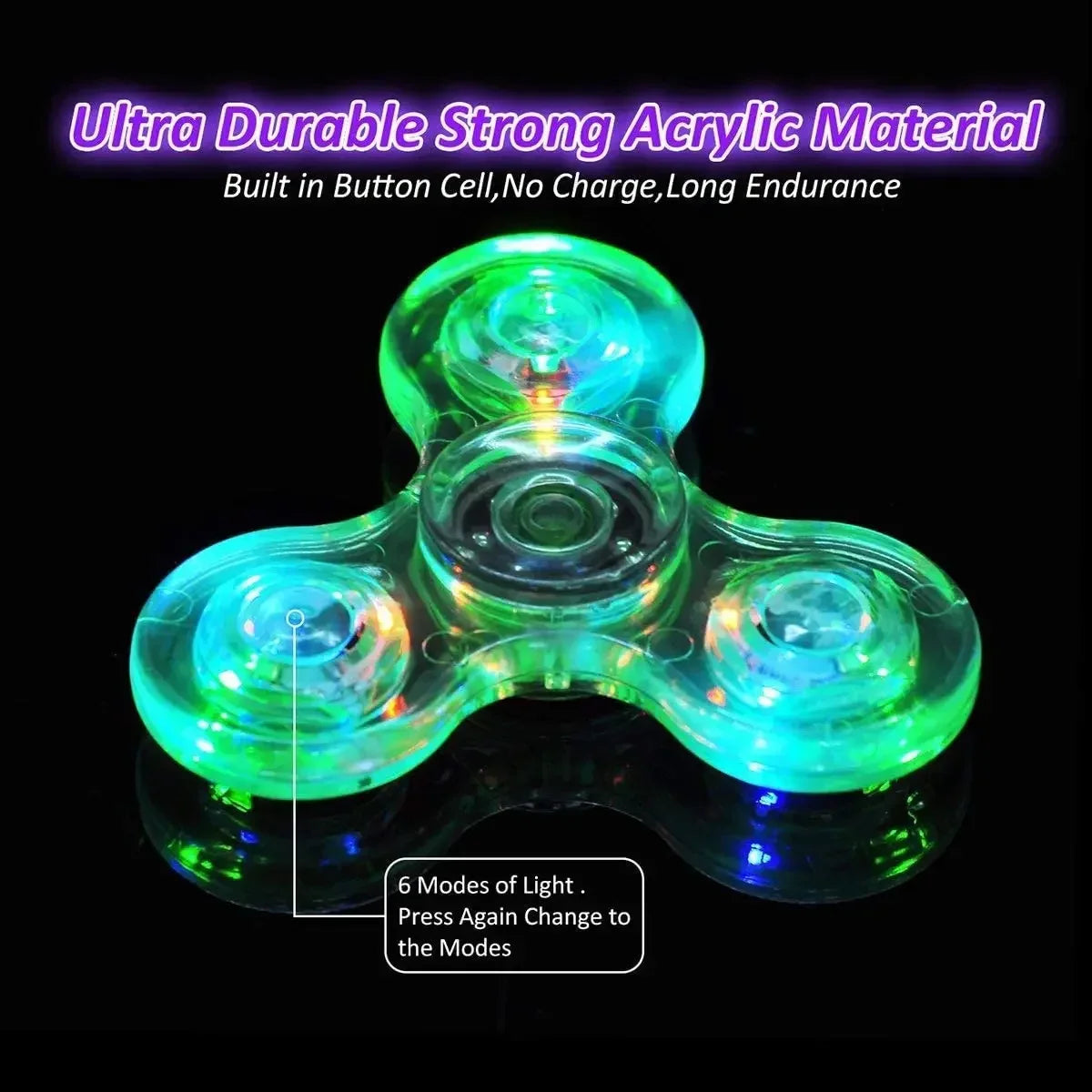Fidget Spinner Stress Relief Toys Luminous LED light Fidget Spinner Hand Top Spinners Glow in Dark Light EDC Figet Spiner Finger