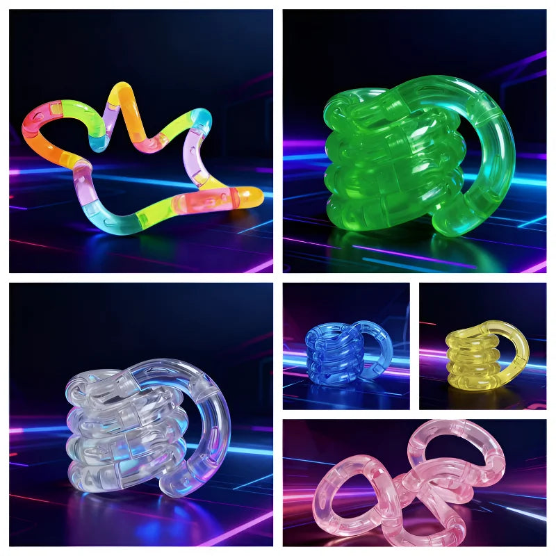 Twist Rope Fidget Toy – Rainbow Deformable Stress Relief Rope
