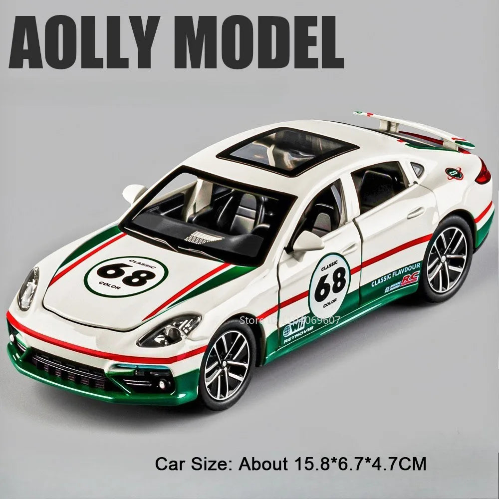 1:32 Diecast Sports Car – Sound & Light Pull Back Model