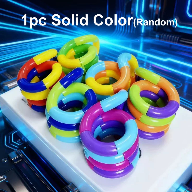 Twist Rope Fidget Toy – Rainbow Deformable Stress Relief Rope