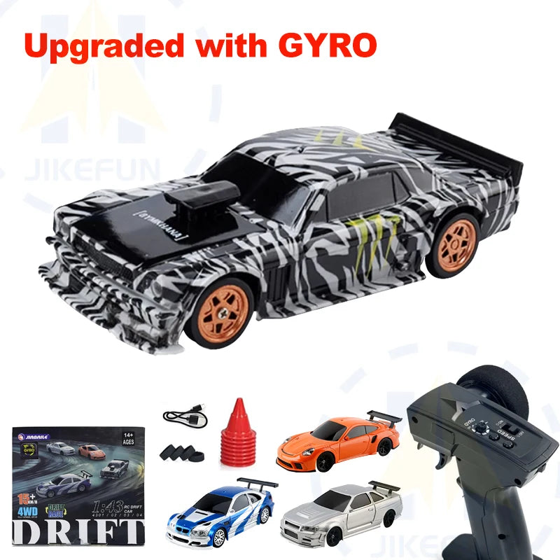 1:43 RC Drift Car 4WD with Gyro & 2.4GHz Control