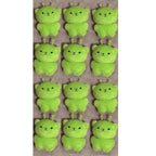 12pc Mini Alien Cat Plush Pendant Keyring Green Soft Plush Portable Key Chains Super Cute Handmade Doll Bags Pendant Gifts Decor