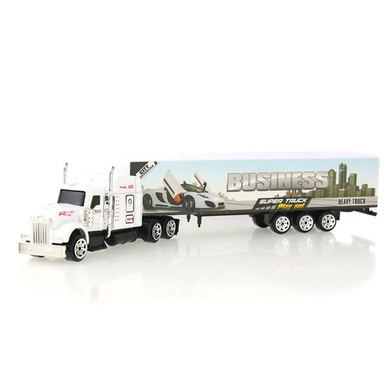 Diecast Container Truck 1:87 Alloy Vehicle Model Toy