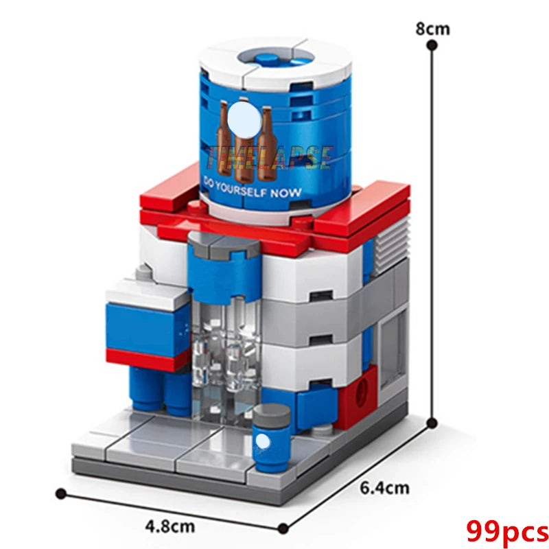 Mini Restaurant Building Blocks – Café & Food Store Kit