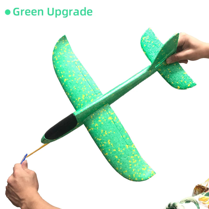 50/33CM Big Foam Plane Glider Hand Throw Airplane LED Inertial EPP Bubble Planes Outdoor Launch Kids Toys for Children Boys Gift