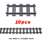 Flexible Train Track Building Blocks – Curved & Straight Rail Set