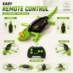 RC Wall-climbing Gecko Lizard Cockroach Red-eye Lights Electric Remote Control 2.4GHz Animal Car Children's Halloween Toy Gifts