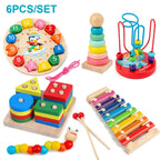 Wooden Montessori Puzzle – 3D Early Learning Toy for Kids