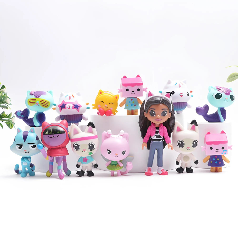 Anime Figure Set – 13-Piece Mini PVC Collectible Models