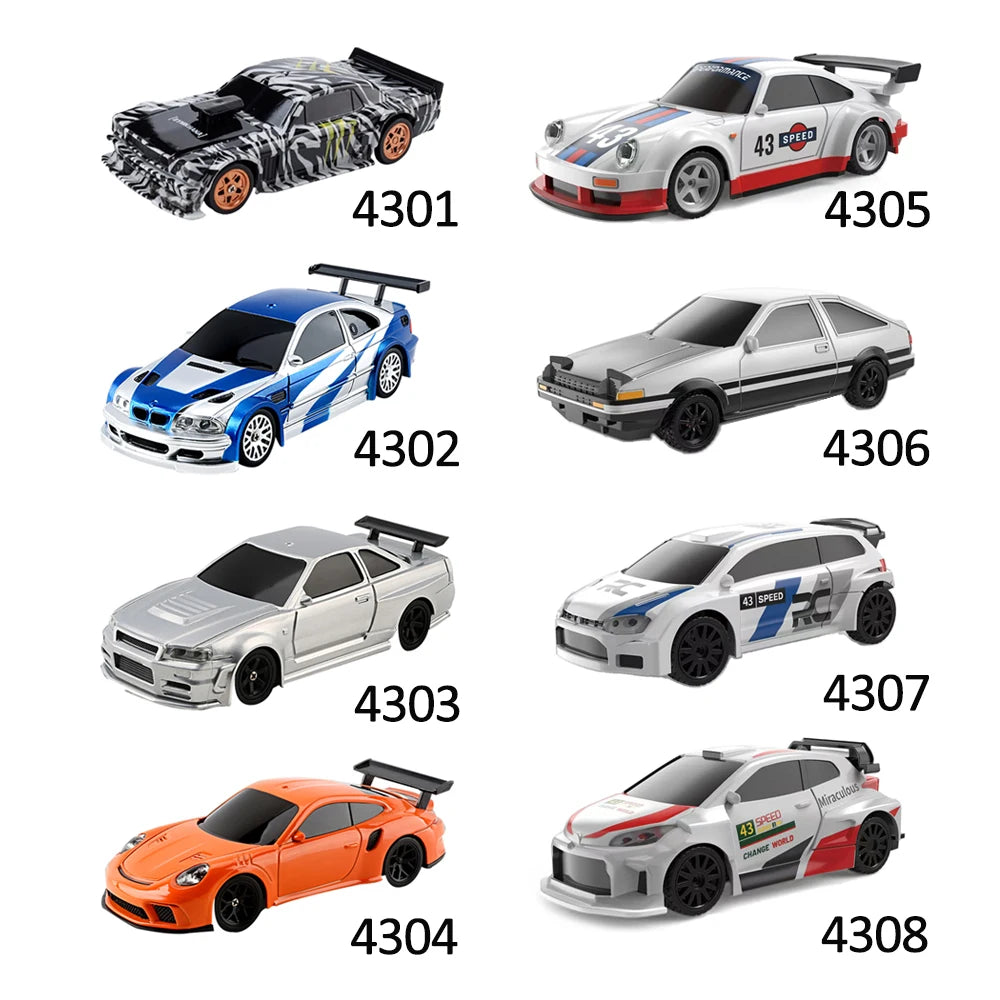 1:43 RC Drift Car 4WD with Gyro & 2.4GHz Control