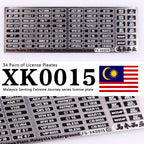 1:64 Alloy Car Model Alexen XK0001-XK0023 Metal License Plate Number Plate 1/64 Model Accessories Making Tools Hobbyist DIY