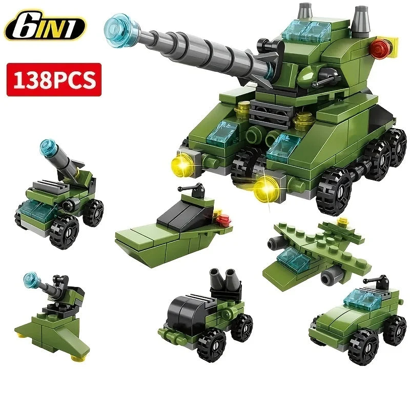 6 in 1 Building Blocks Set – Mini DIY Construction Kit