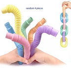 4 Pack Mini Pop Tubes Sensory Fidget Toys