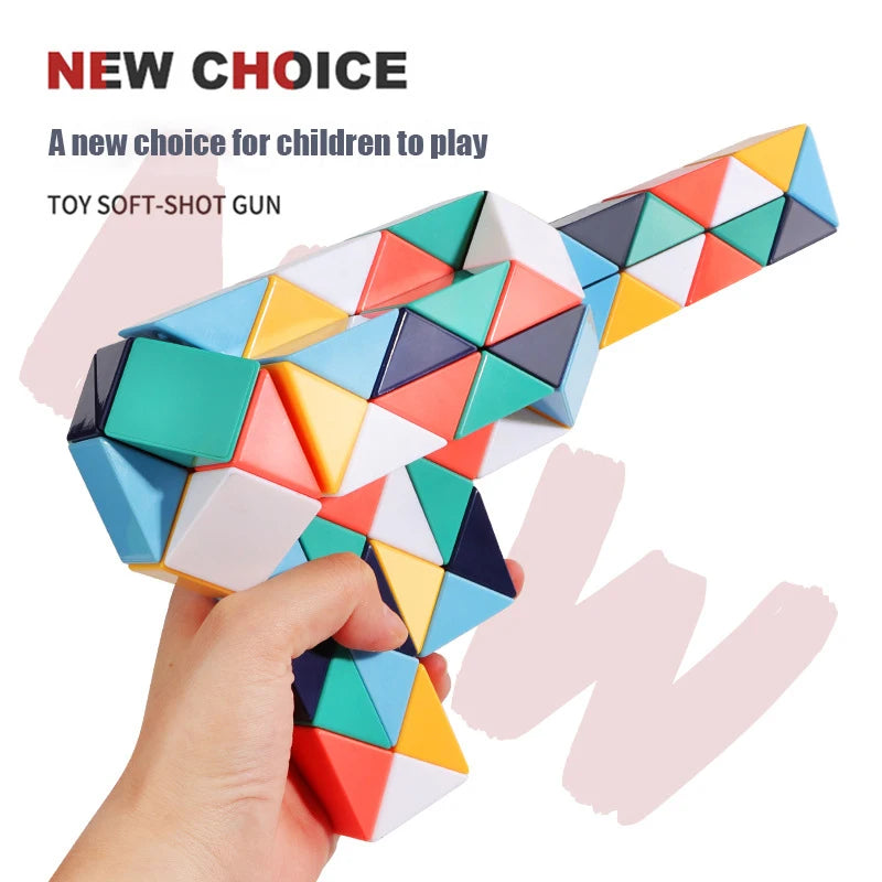 Magic Snake Puzzle Rainbow Transformable Fidget Toy